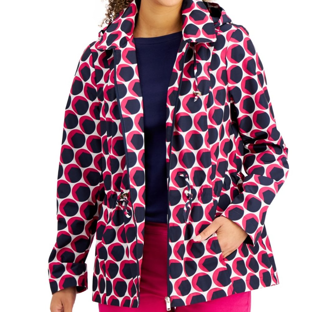 Charter Club Printed Hooded Utility Jacket